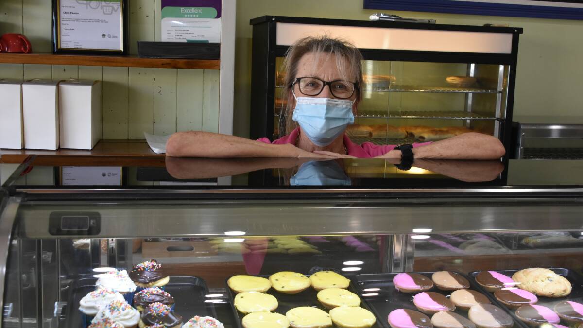 Cathy Steward at Royces Cakes in Kendal Street. Cathy also works at Waugoola Motors.