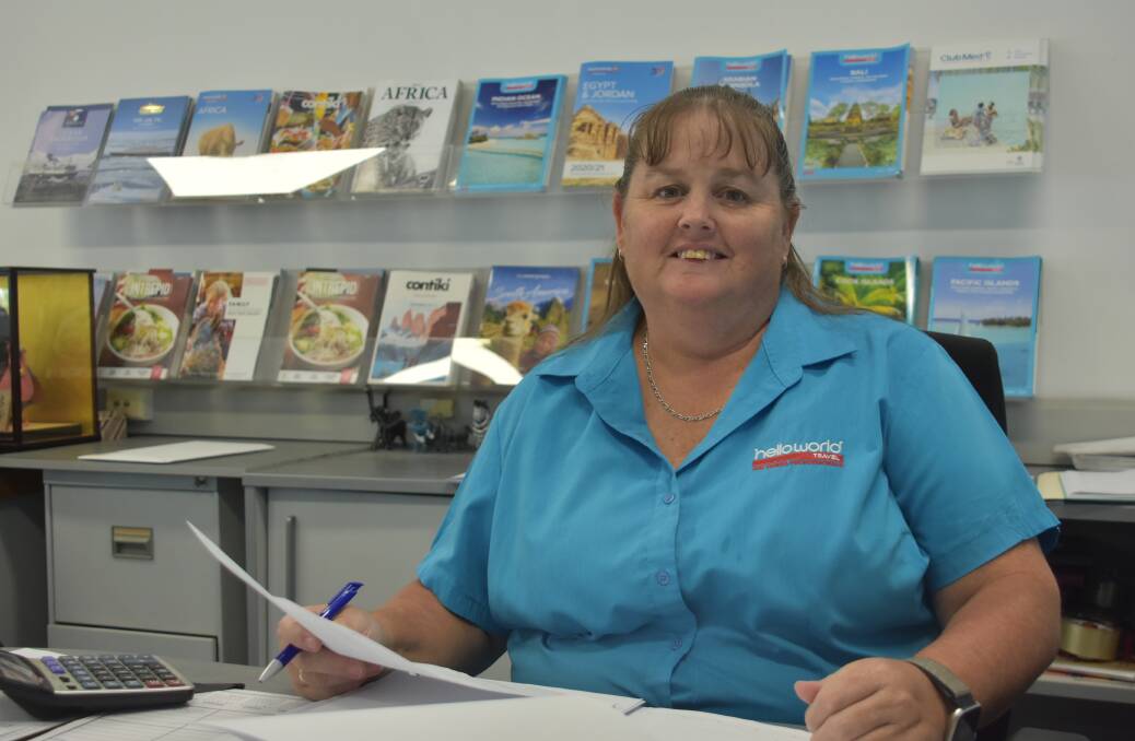 Janine Stewart at Travelworld once worked as a wool classer and as a check in agent with Qantas at Sydney International.