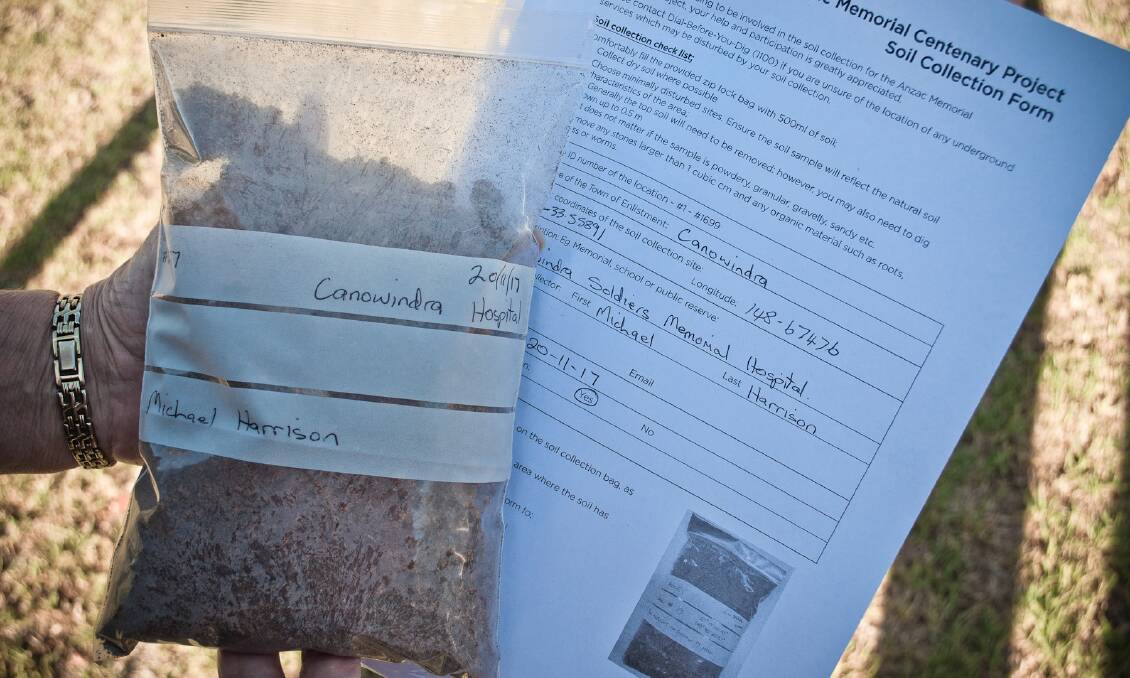 The soil sample collected from Canowindra for the project.