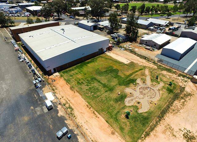 An aerial view of the Cowra PCYC site on the Young Road. The club has big plans for the site.