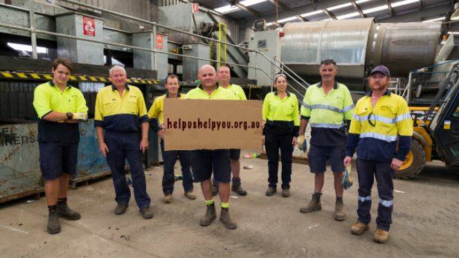 Barry Craig and the team at the Cowra recycling centre.