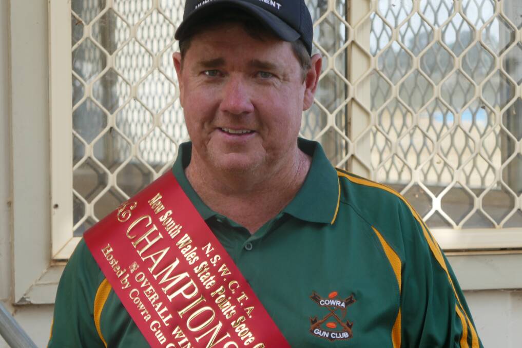 Tony O'Leary proudly wearing one of the NSW State sashes.