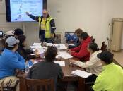 John Williamson taking the participants through the course last week.