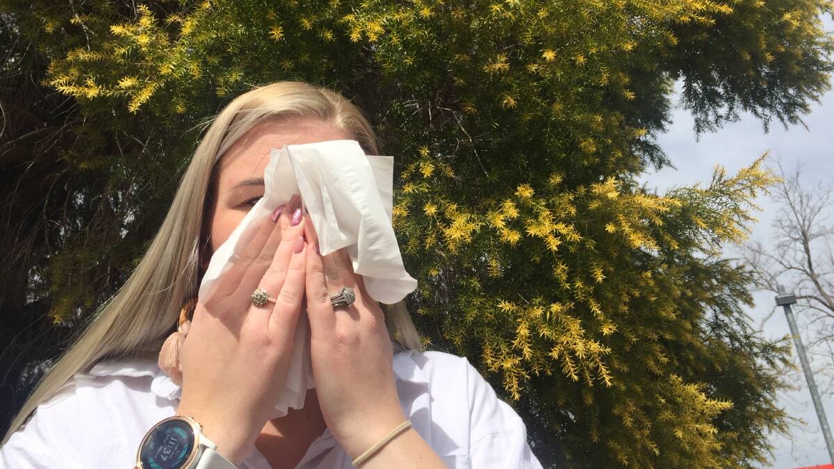 Koren Colby is one of many Cowra residents who don't enjoy Spring and the onset of hay fever.