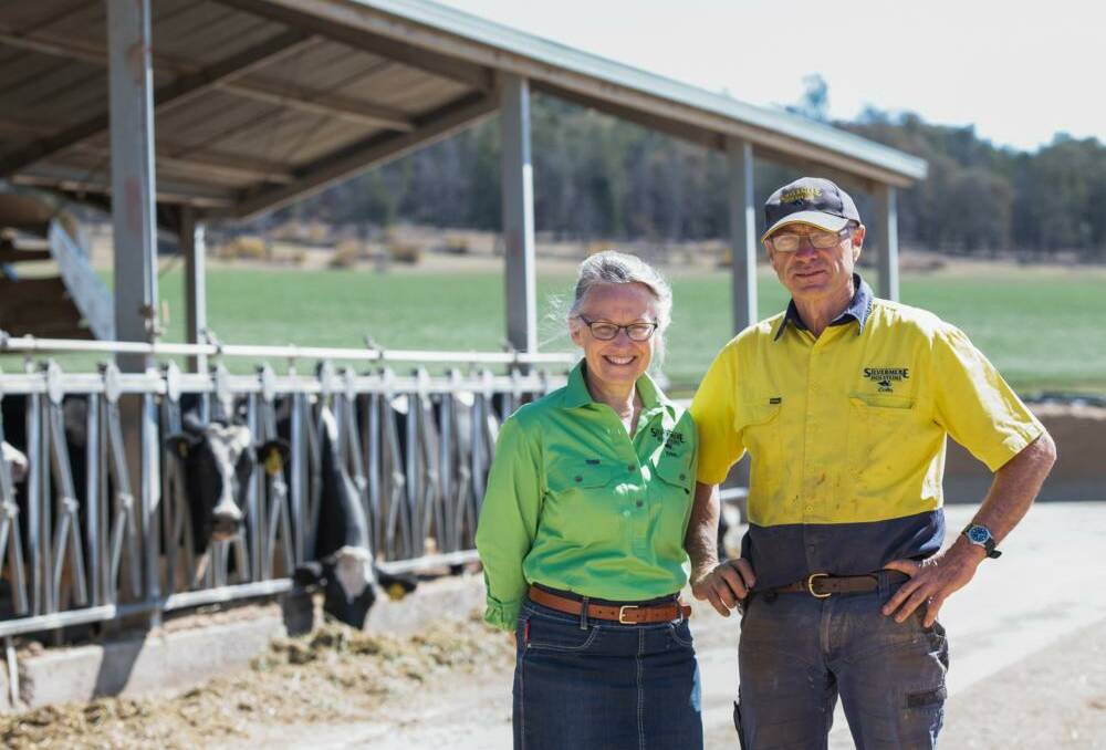 Cowra dairy farmers Erina and Colin Thompson. Photo NSW Farmers.