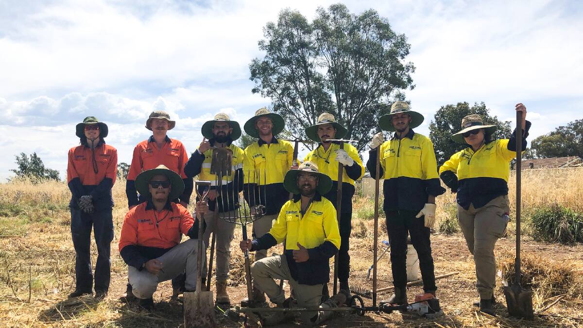 Aboriginal Work Crew members on the job at Erambie Mission.