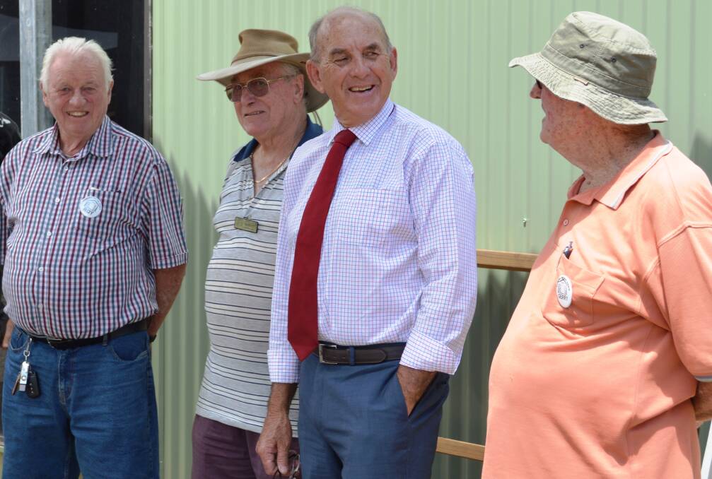 Mayor Bill West caught up with members of the Cowra Men's Shed this month to inspect the new shade sails installed with the $2000 in funding they received.