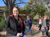 Emily Reynolds taking a break from her office duties at Cowra Early Childhood Services.