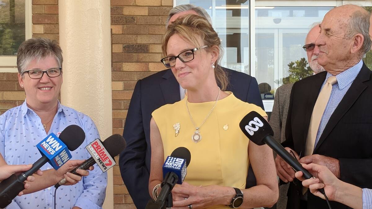 Member for Cootamundra Steph Cooke, pictured with Health Services Manager Pauline Rowston and Cowra Mayor Bill West, has hailed the NSW Budget as marking a milestone on the journey towards a new hospital for Cowra, with construction set to begin before 2023.