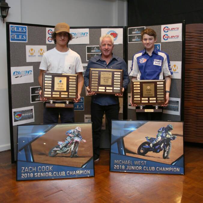 Zach Cook - Senior Club Champion, Mick Cook Club person of The Year & Michael West, Junior Club Person of the year.