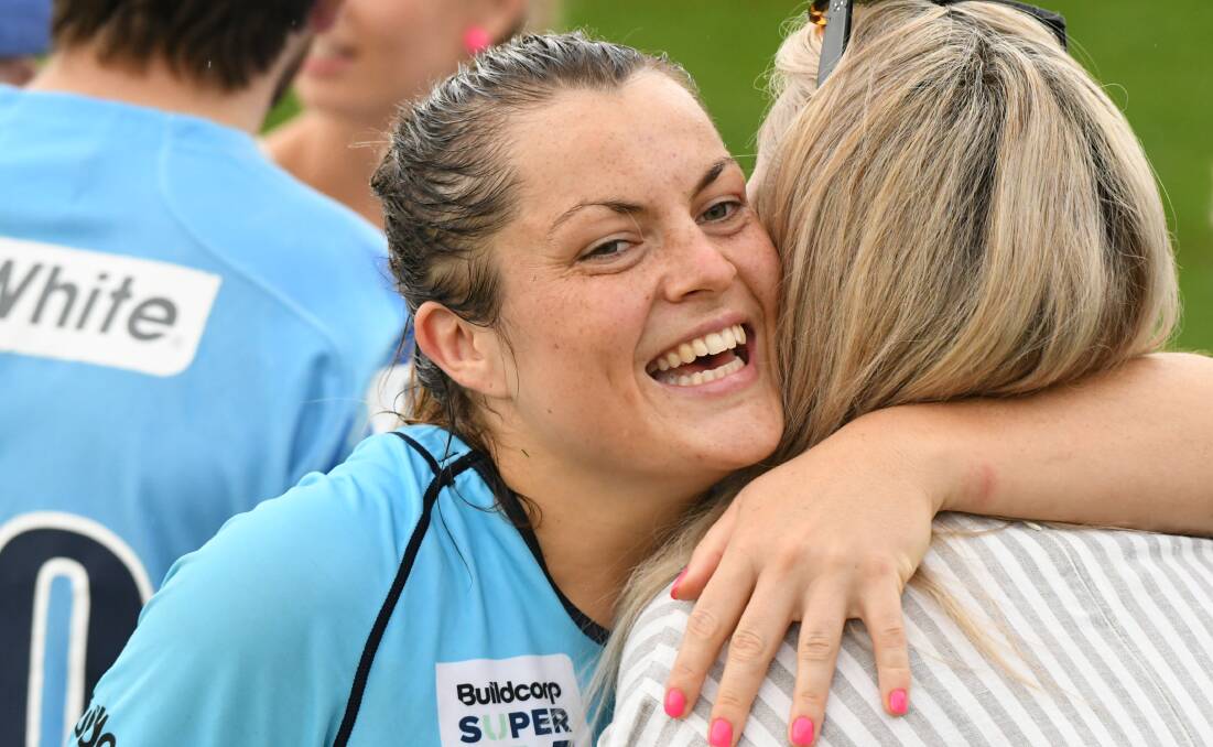 OH CAPTAIN, MY CAPTAIN: Grace Hamilton, pictured embracing mum Viv after a win in Bathurst last season, will skipper the Waratahs in 2020. Photo: CHRIS SEABROOK