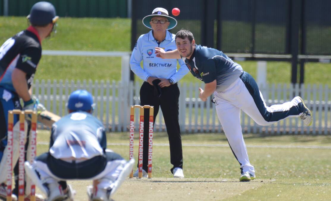 SAVING GRACE: Connor Slattery, pictured bowling against Orana, linked with Matt Corben to inspire Central West's seemingly-impossible victory over Illawarra on Sunday. 