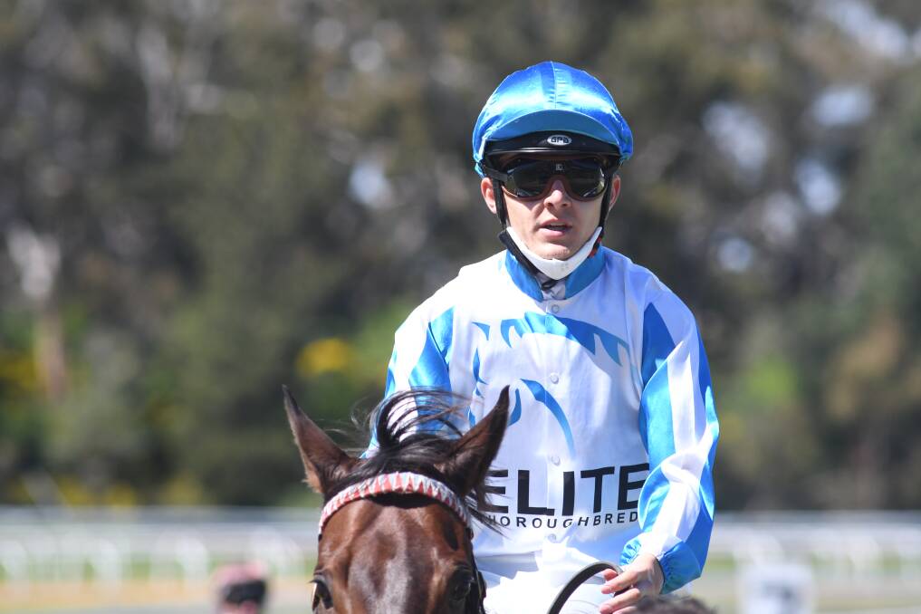GOOD FEELING: Brodie Loy rode home a winner on Tuesday at Towac Park. Photo: JUDE KEOGH.