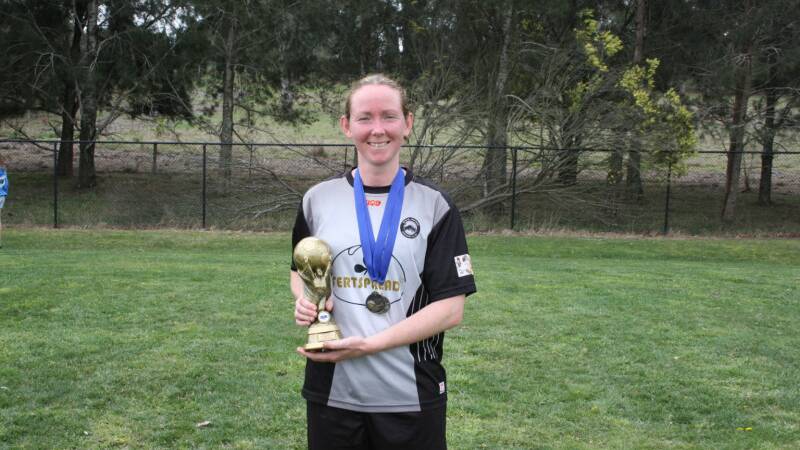 Cowra's Brooke White was best afield in her team's 6-2 grand final victory. Photo: SUPPLIED