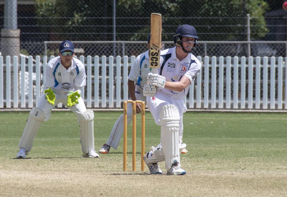 Mac Webster continued his fine form with the bat, scoring an impressive 43 runs with five deliveries finding the boundary for four. Photo: Belinda Soole
