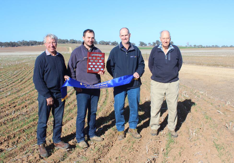 ASC Wheat Crop competition Chief Steward Ian Packer, Tom Johnson, chief judge Peter Wilson and Brian Delaney. 