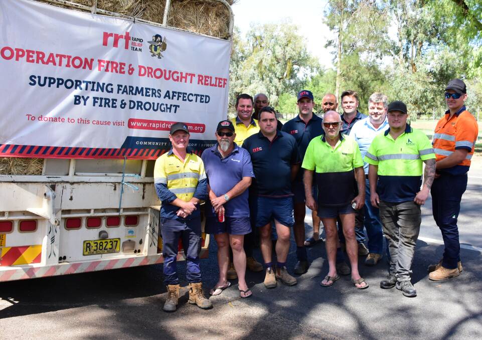 Drivers from Rapid Response Team during a pit stop in Cowra. They have transported hay from WA to the South Coast of NSW as a part of Operation Fire and Drought Relief. 