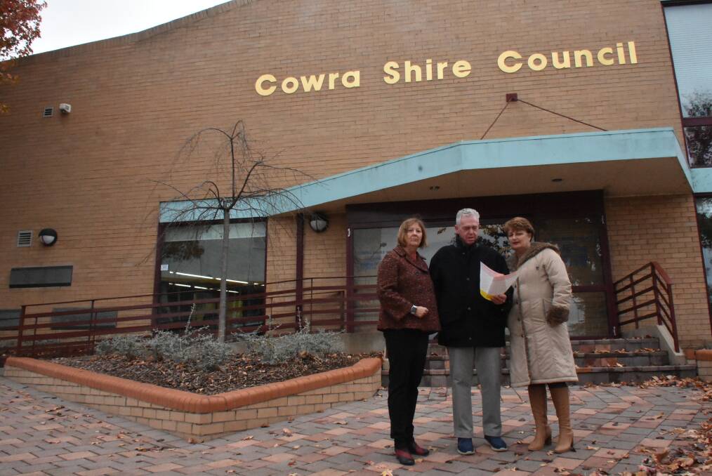 Cowra Deputy Mayor, Councillor Judi Smith, Cr Bruce Miller and Cr Ruth Fagan expressed their concerns over the increase to the Emergency Services Levy. 