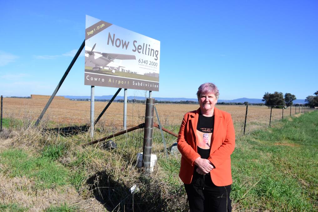 Cowra Council candidate Donna Peters has been big plans for Cowra Airport. 