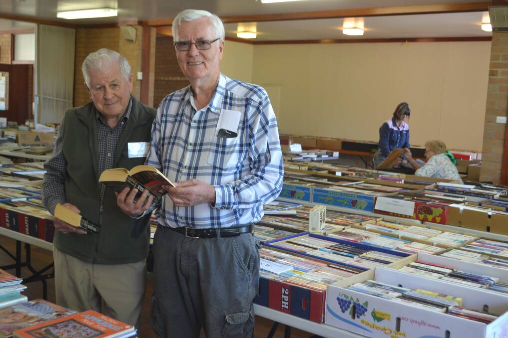 Book Fair Coordinators Len Shepherdson and Bruce Pietsch pictured in 2017. 