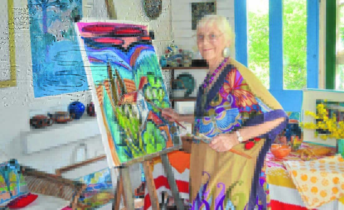 Artist Ada Clark at work in her studio. Ada will be the special guest speaker at the Changeover Dinner. 