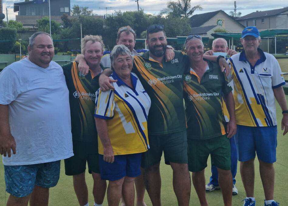 The BPL Cup team of Sharen, Noel and Mark Hubber and Bruce Oliver in action earlier this month. Photo: Cowra Bowls Club