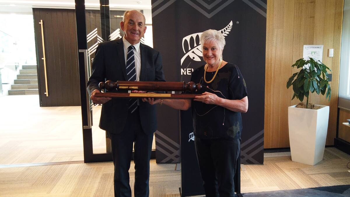 Cowra Mayor, Councillor Bill West with High Commissioner Dame Annette King last year. 