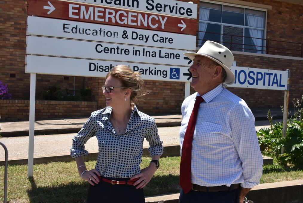 Member for Cootamundra, Steph Cooke with Cowra Mayor, Councillor Bill West. Photo taken prior to COVID-19 restrictions. 