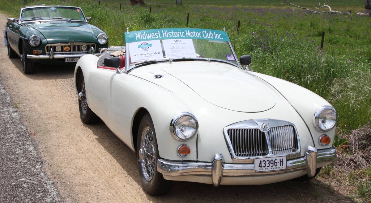 A 1962 MG A and MG B belonging to the Midwest Historic Motor Club Inc. 