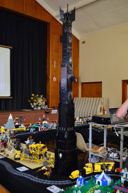 A tower made of Lego at last year's Lego display at the Uniting Church. 