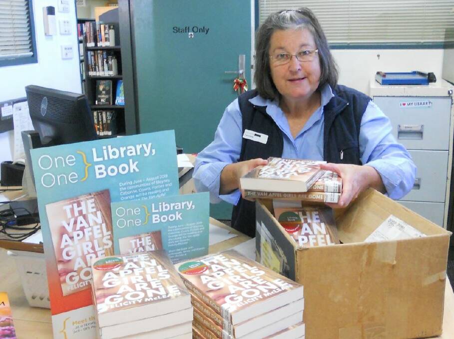 Cowra Librarian Caroline Eisenhauer unpacks Felicity McLean's book "The Van Apfel Girls Are Gone". 