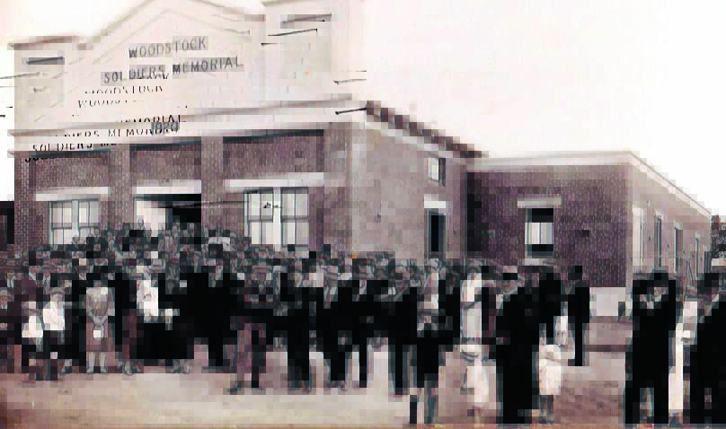 The opening of the Woodstock Soldiers Memorial Hall in 1924. File photo. 