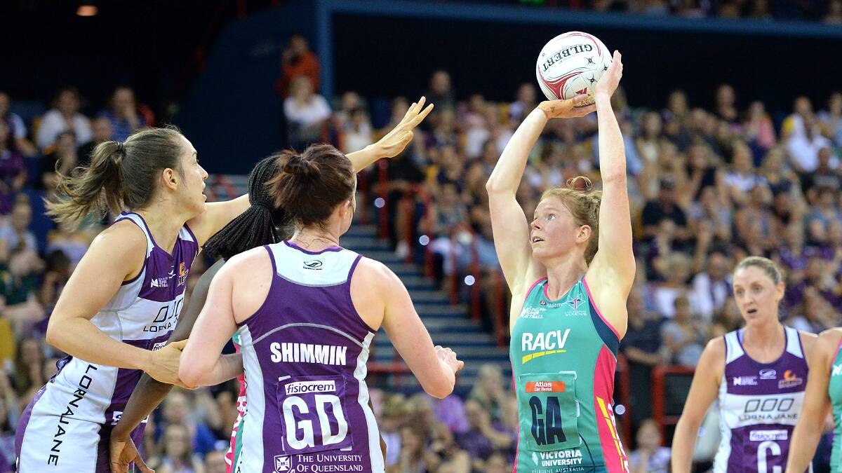 Highlights of the round five Super Netball match between the Firebirds and the Vixens at Brisbane Entertainment Centre on March 18. Photos: Bradley Kanaris/Getty Images