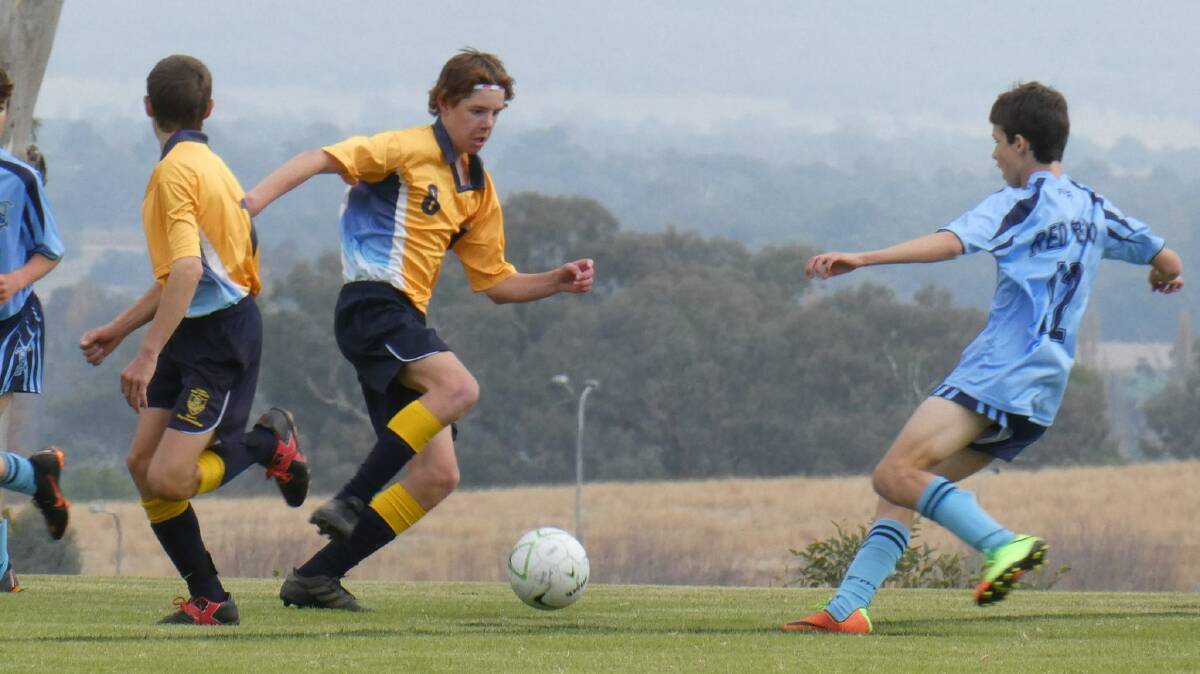 Bevan Foxall is a key player in the middle of the park for Cowra High School.