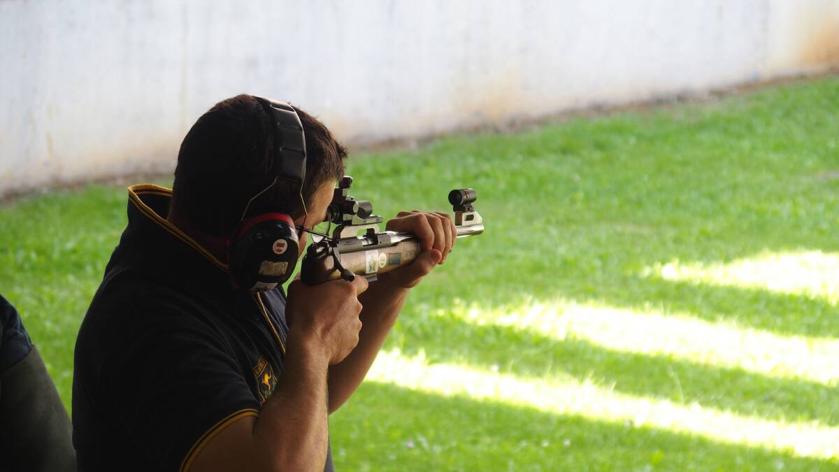 Matt Seears in action at a previous tournament. Photo: Pistol Australia
