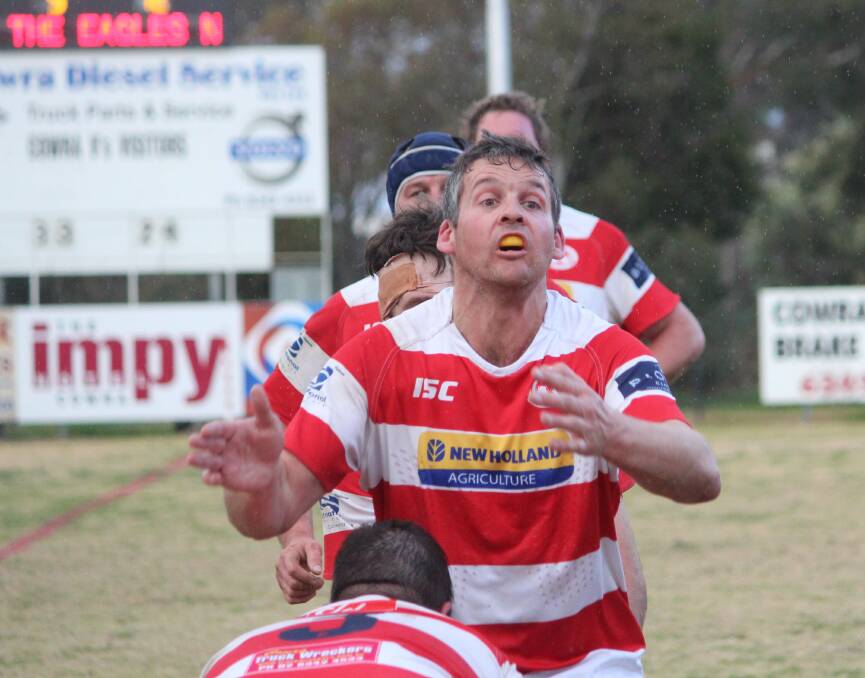 Tim Berry, pictured during the 2017 season, picked up Cowra's best and fairest award.