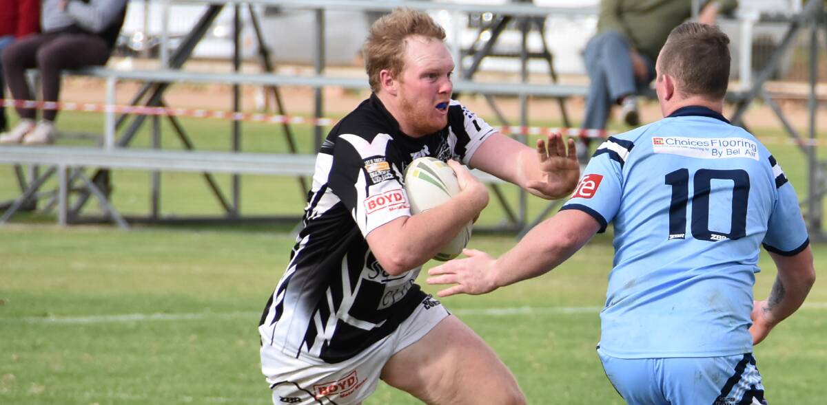 Blake Tidswell, pictured in action during Cowra's match against Orange Hawks, has been outstanding for the Magpies in 2018.