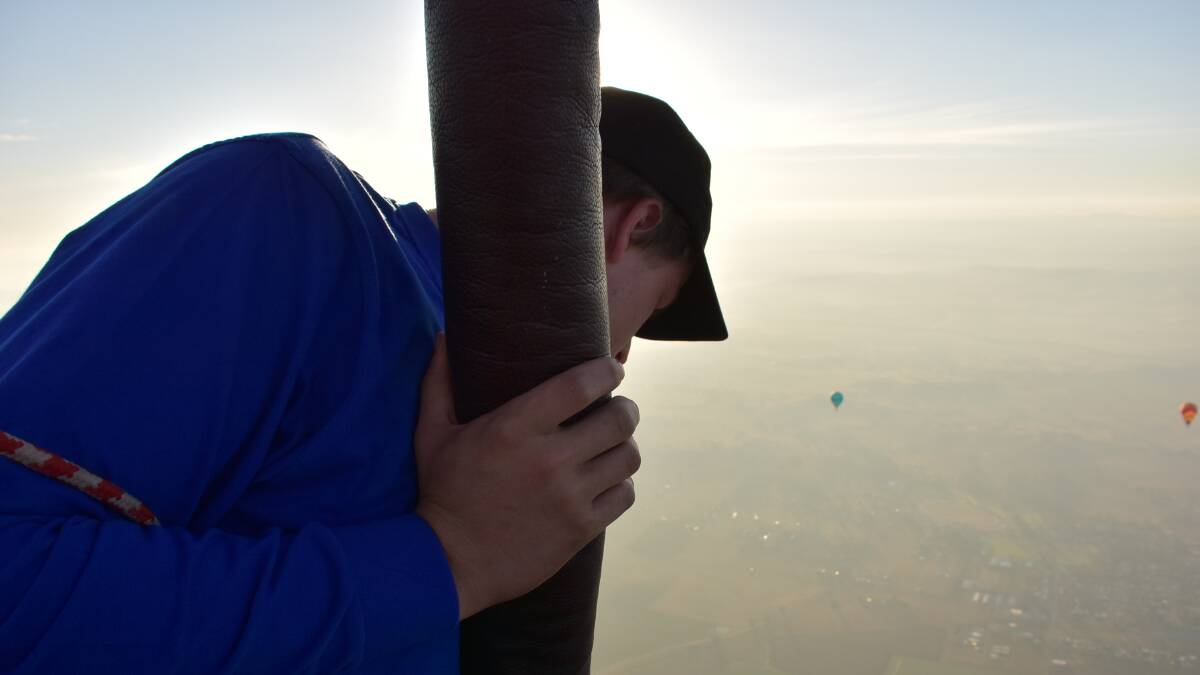Nineteen-year-old hot air balloon pilot Ed Saunders.