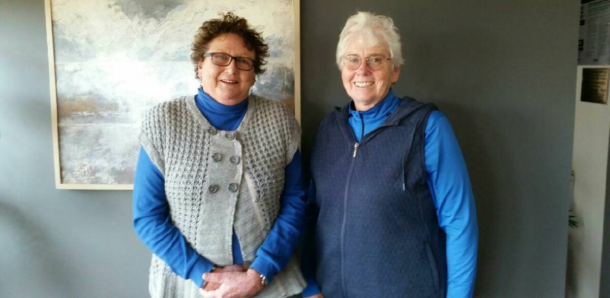 Winners of Tuesday's competition divison one Trish Moerkerken and division two winner Julie Taylor pictured at the Golf Club.
