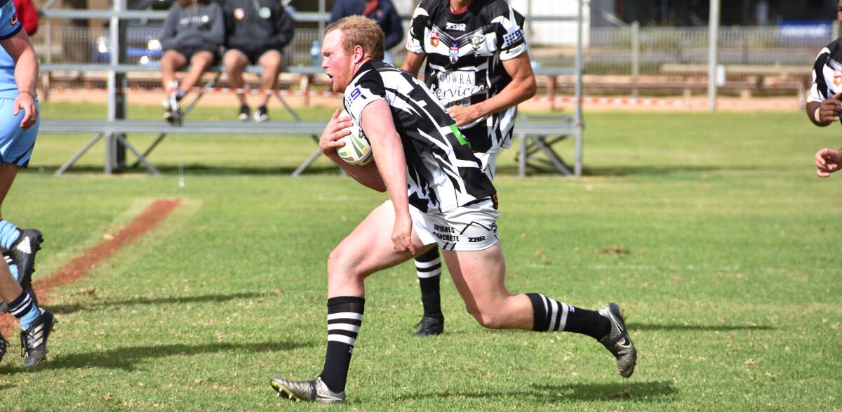 Blake Tidswell was one of Cowra's best in their loss to Hawks. He'll be aiming to repeat that performance against Orange CYMS on Sunday.