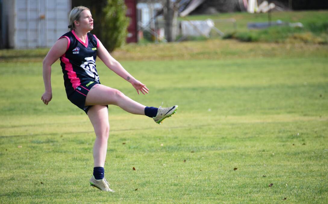The Cowra women will look to score goals through Courtney Gambrill this weekend.
