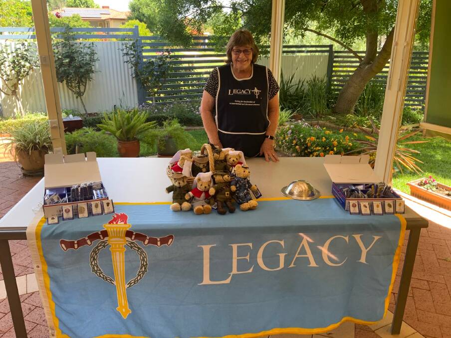 President of Lachlan Legacy, Jenny Friend, with the items that will be for sale.