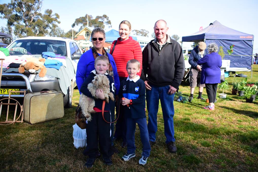 The Wallace family at the community markets. File photo.