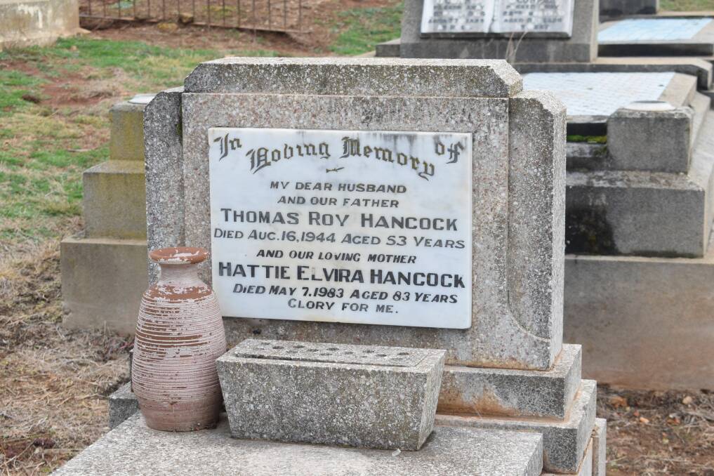 Sergeant Hancock's grave.