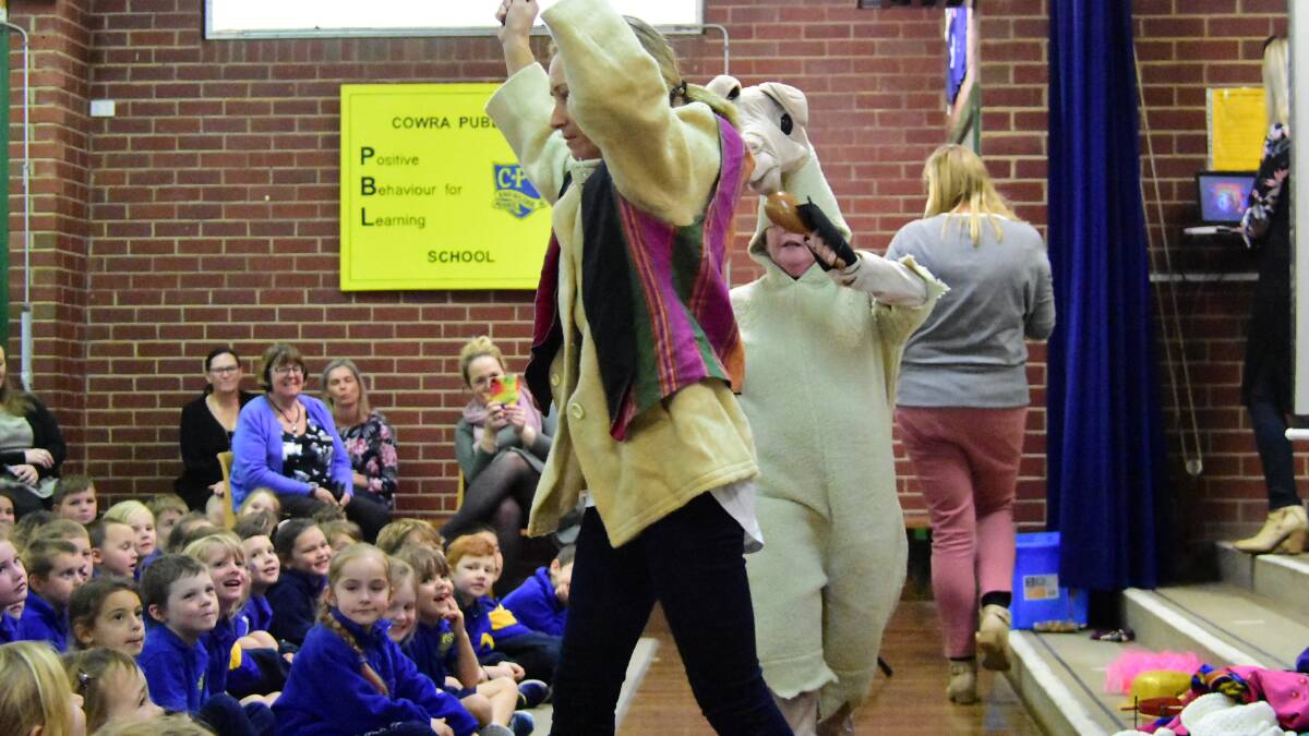 Students at Cowra Public School were thrilled by this year's reading of "Alpacas with Maracas". Photo: Ben Rodin