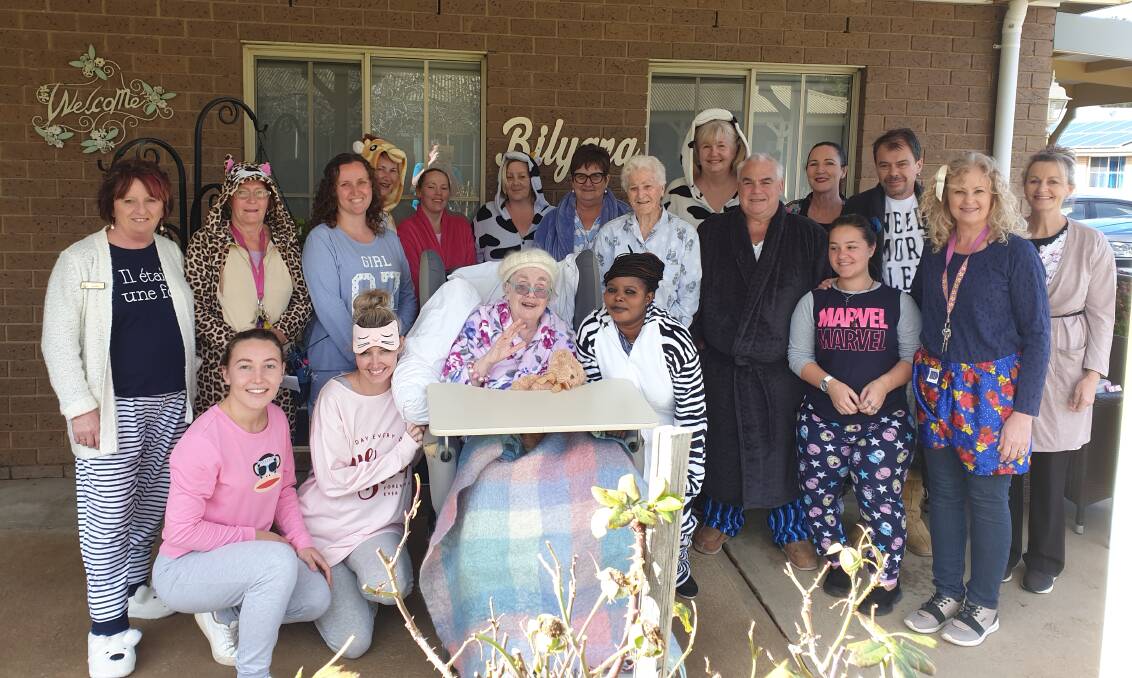 Bilyara staff and residents enjoyed spending the day in their pajamas to raise funds for children in foster care.