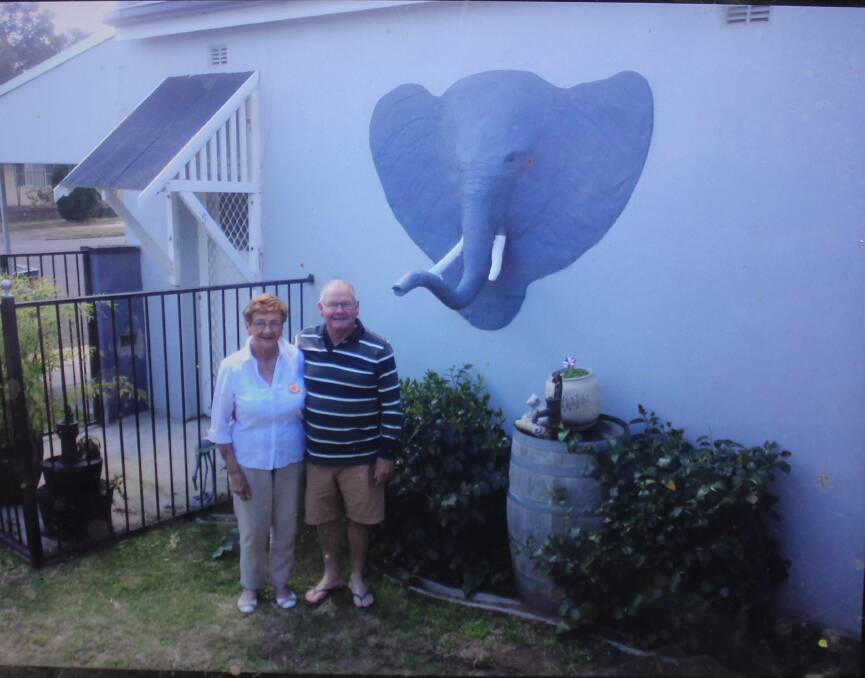 Ian Nelson and Judith Day in Ian's small, neat garden. Funds raised by members who opened their gardens will be donated to Cowra organisations.