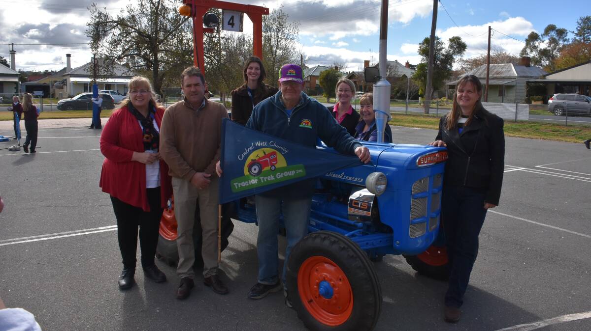 Roy White with the Canowindra teachers who will be driving in this year's Tractorthon.