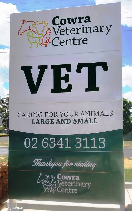Cowra Veterinary Centre is purpose built right down to its new signage.