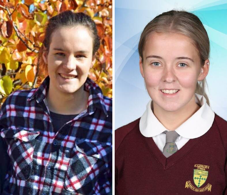 Lily Wright (left) and Emma Chalker (right) will be attending the UNICEF NSW Youth Summit on Living with Drought this week.